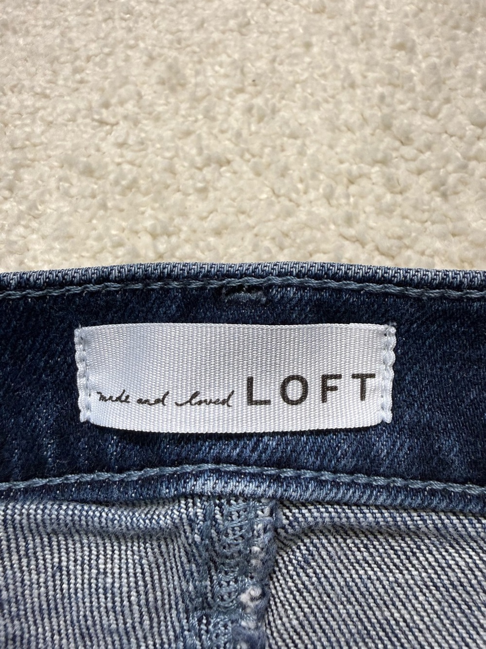 LOFT High Waist Kick Crop Denim Jeans Dark Blue Size 29 8 - Picture 5 of 7
